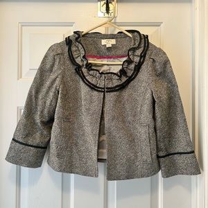 Ann Taylor Loft petite jacket size 4p black/grey